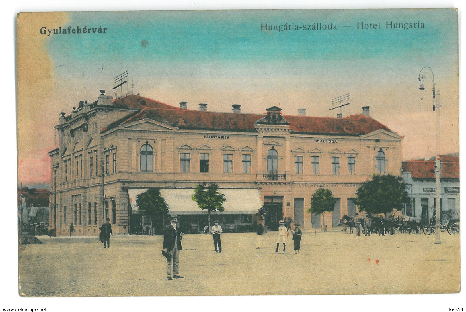 RO 82 - 22455 ALBA-IULIA, Market, Romania - Old Postcard - Used - 1918 - Roumanie