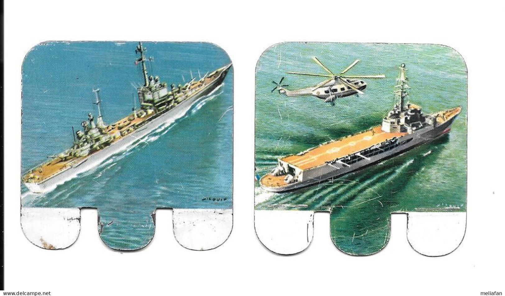 CG76 - PLAQUETTES HUILOR - BATEAUX - CROISEUR USS LONG BEACH - CROISEUR PORTE HELICOPTERE LA RESOLUE - Altri & Non Classificati