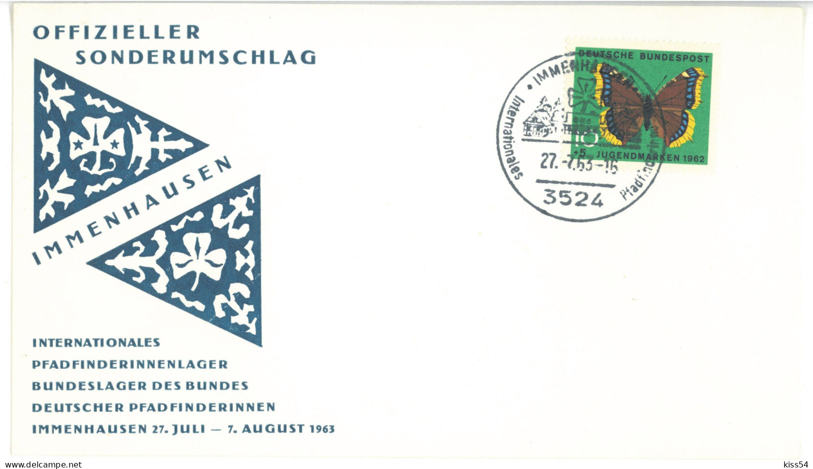 SC 12 - 457 GERMANY, Scout - Cover - 1963 - Covers & Documents