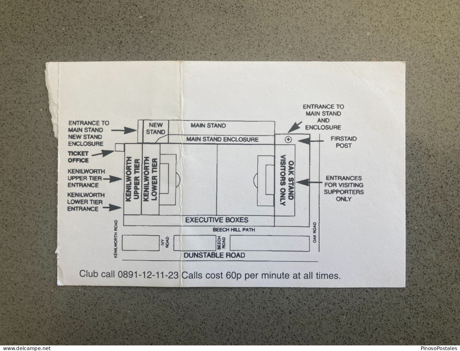 Luton Town V Peterborough United 2000-01 Match Ticket - Tickets D'entrée