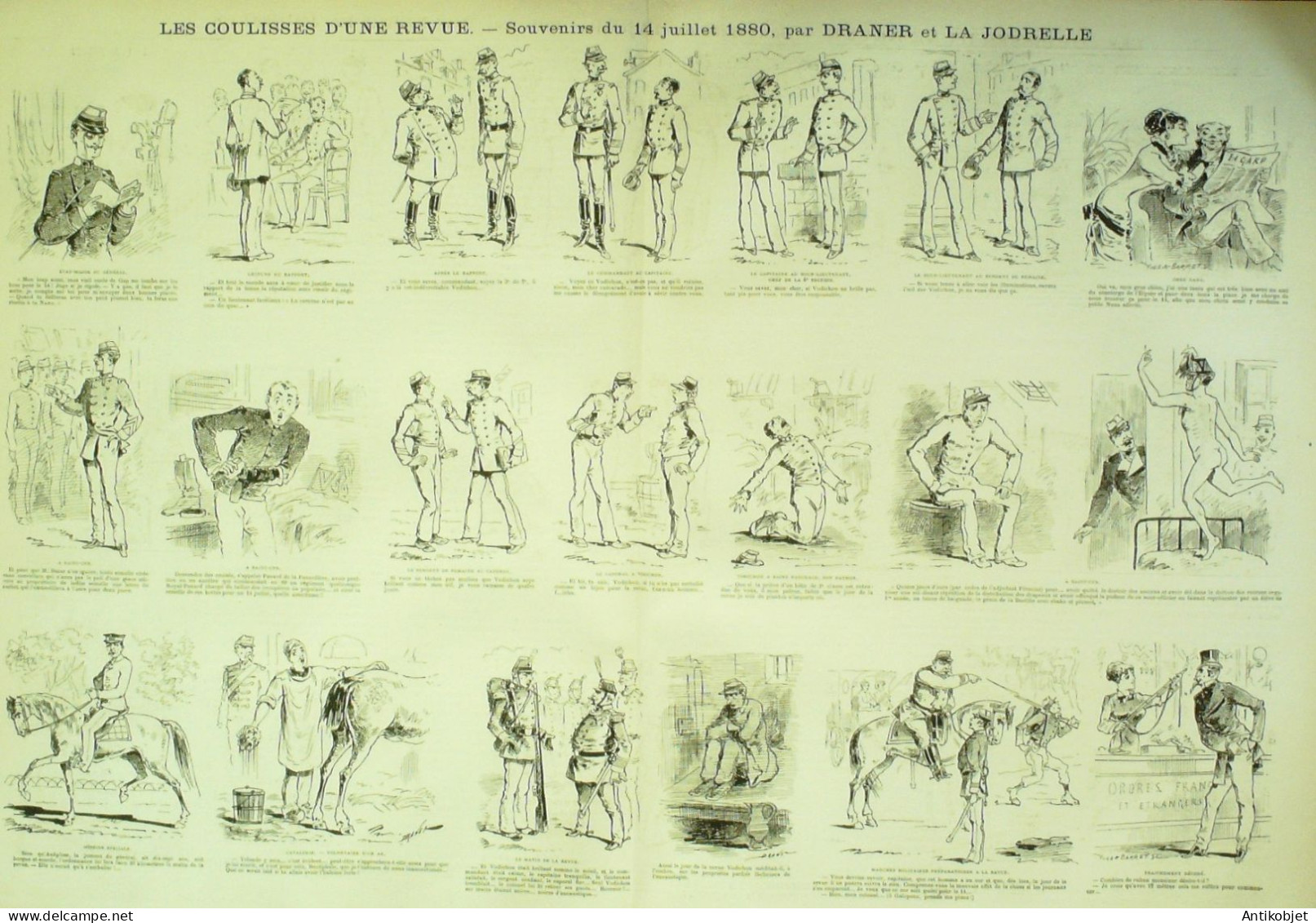 La Caricature 1880 N°  30 La Poudre Parle Le Feudartifiçomanie Robida Barret Draner - Magazines - Before 1900
