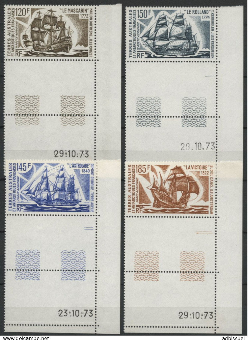 TAAF Poste Aérienne PA N° 30 à 33. Neufs Sans Charnière ** (MNH) "Bateaux" TB - Luchtpost