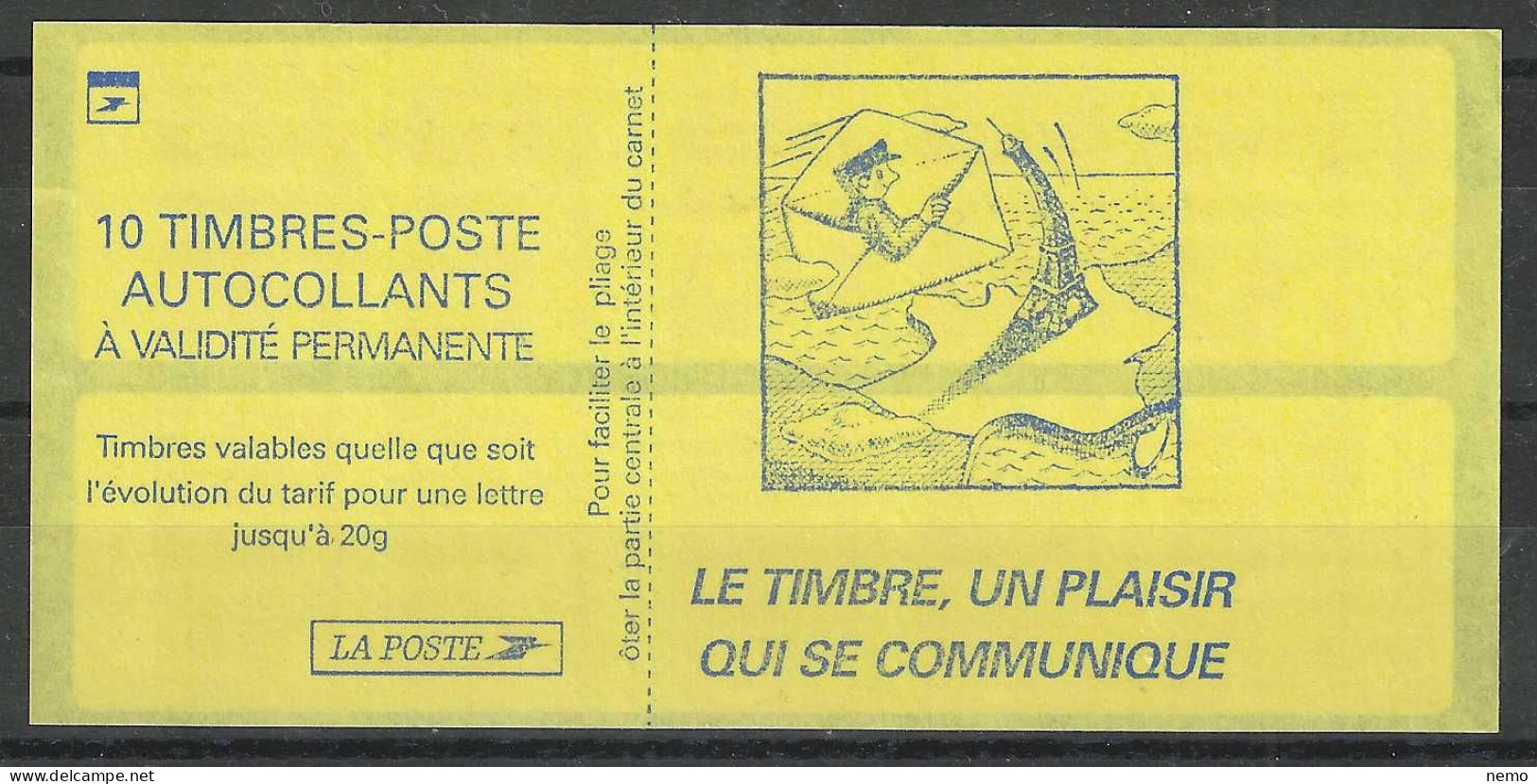 3419-C3A VARIETE DE PHOSPHO CARNET SAGEM MARIANNE DE  LUQUET - Modernes : 1959-...