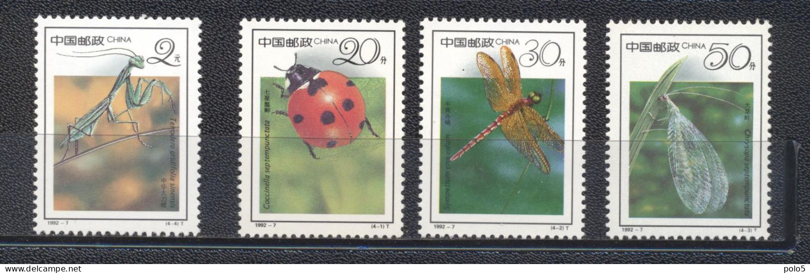 China 1992- The 19 Th International Entomology Congress Bejing- Insects Set(4v) - Unused Stamps