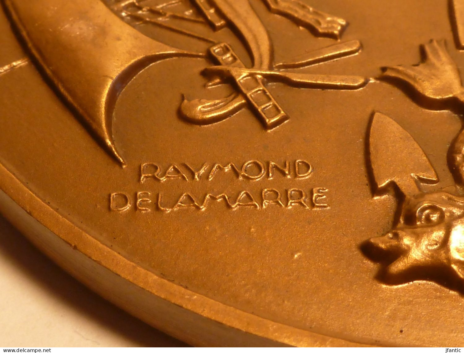 Raymond Delamarre, 1948, yachting , bronze, médaille ancienne en bronze, à Gale Buccaneer,  bateau, voilier, marine.XX è