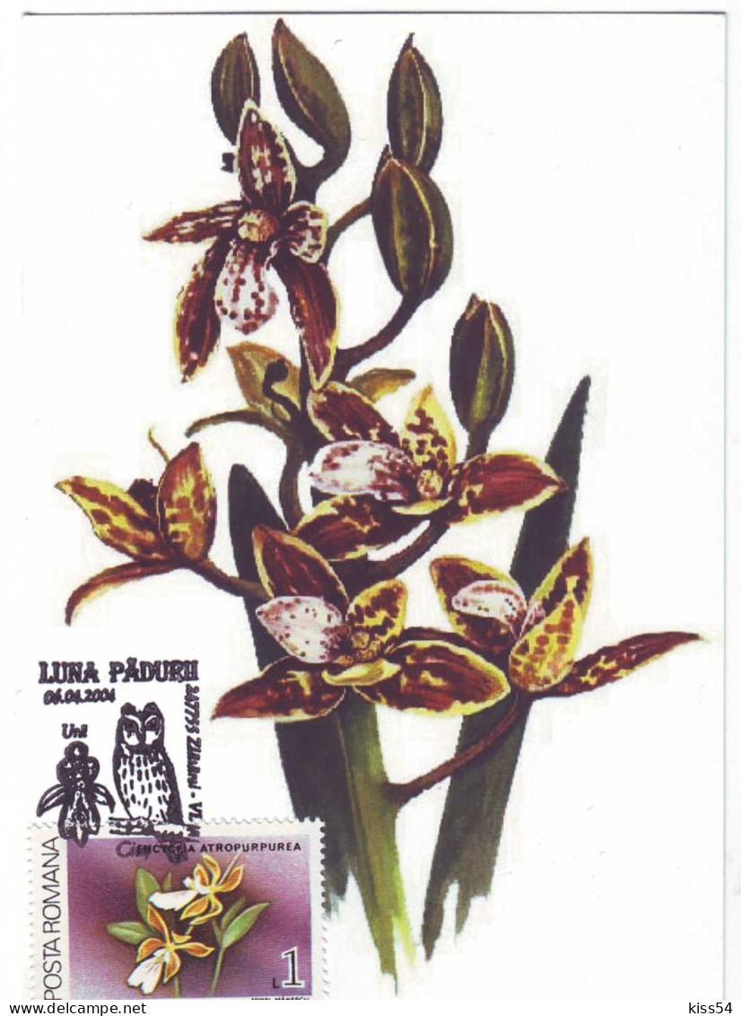 MAX 55 - 58 ORCHID, Romania - Maximum Card - 2004 - Tarjetas – Máximo