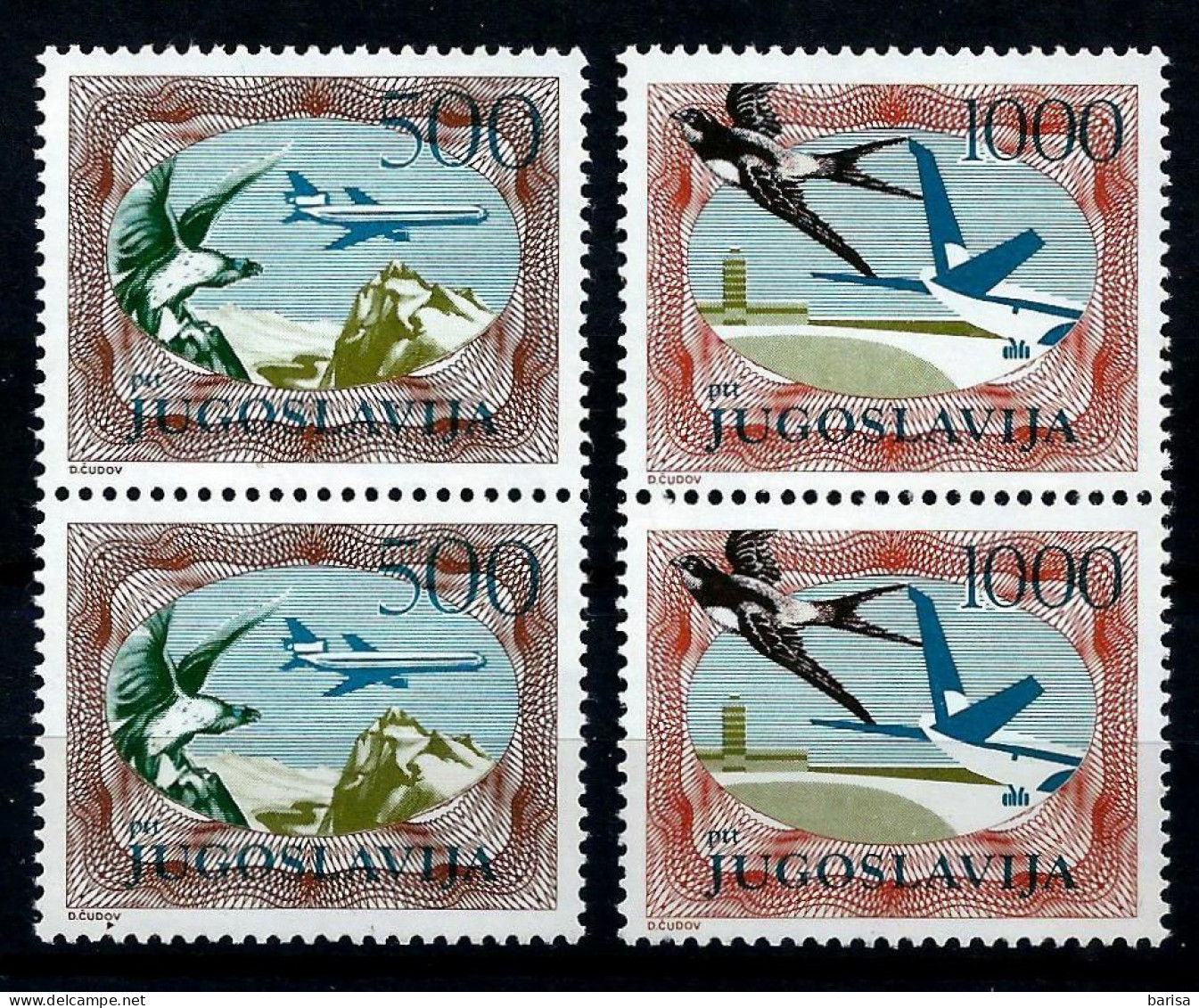 Yugoslavia 1985:  Definitive - Air. MiNo.2098/9 A** (MNH) - Ongebruikt