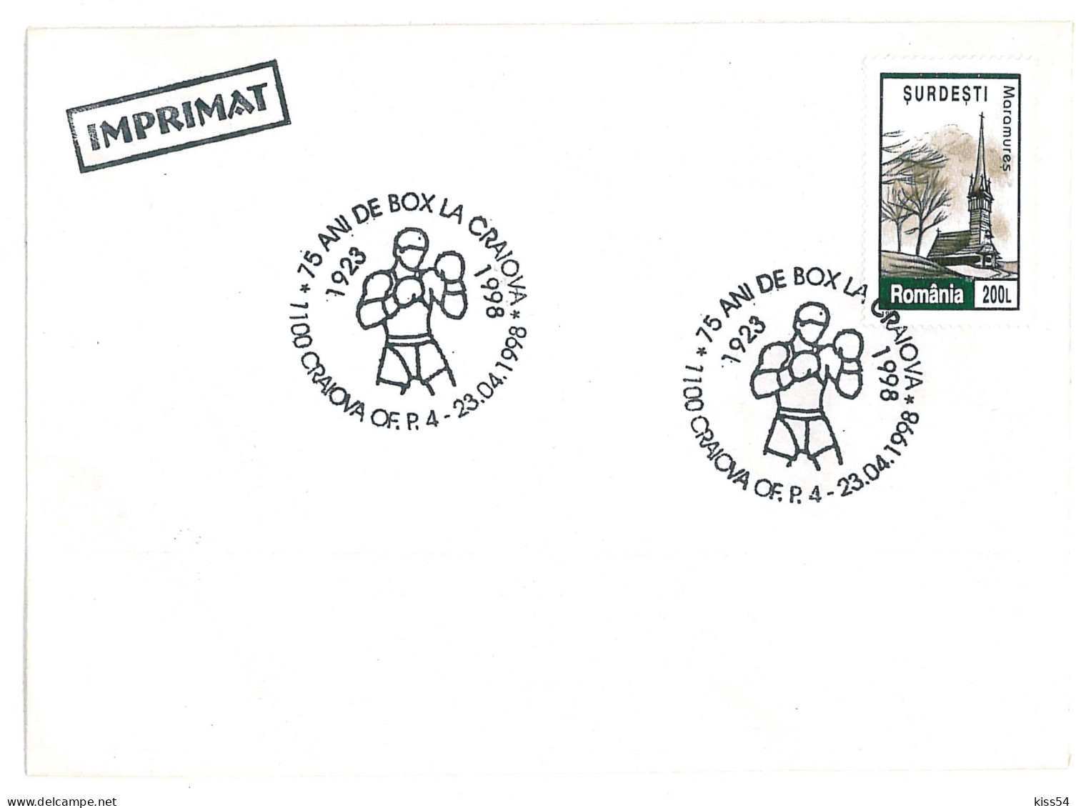 COV 65 - 2058 BOX, Romania - Cover - Used - 1998 - Lettres & Documents