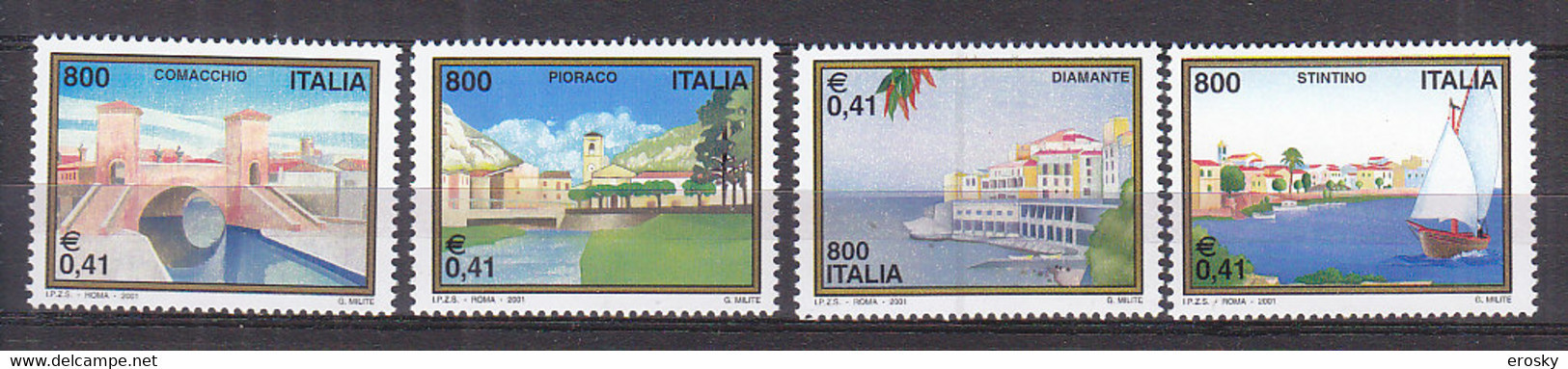 Y1455 - ITALIA Ss N°2531/34 - ITALIE Yv N°2484/87 ** - 2001-10: Mint/hinged