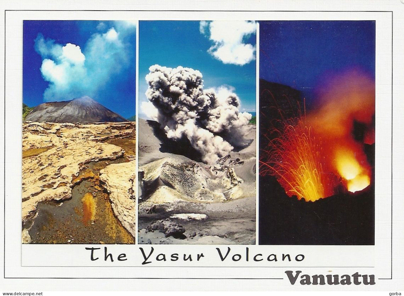 *CPM Double - VANUATU - Le Volcan Yasur - Multivues - Vanuatu