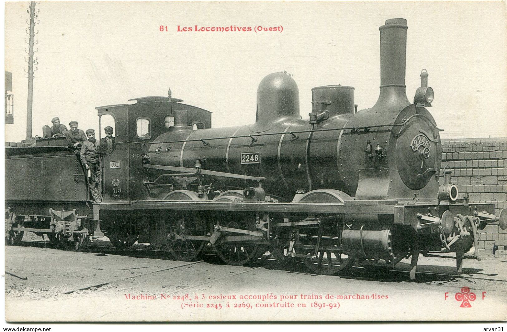 LES LOCOMOTIVES -   O U E ST   --  MACHINE  N° 2 248   ======================> REMISE Et PORT GRATUIT POSSIBLES    - - Eisenbahnen