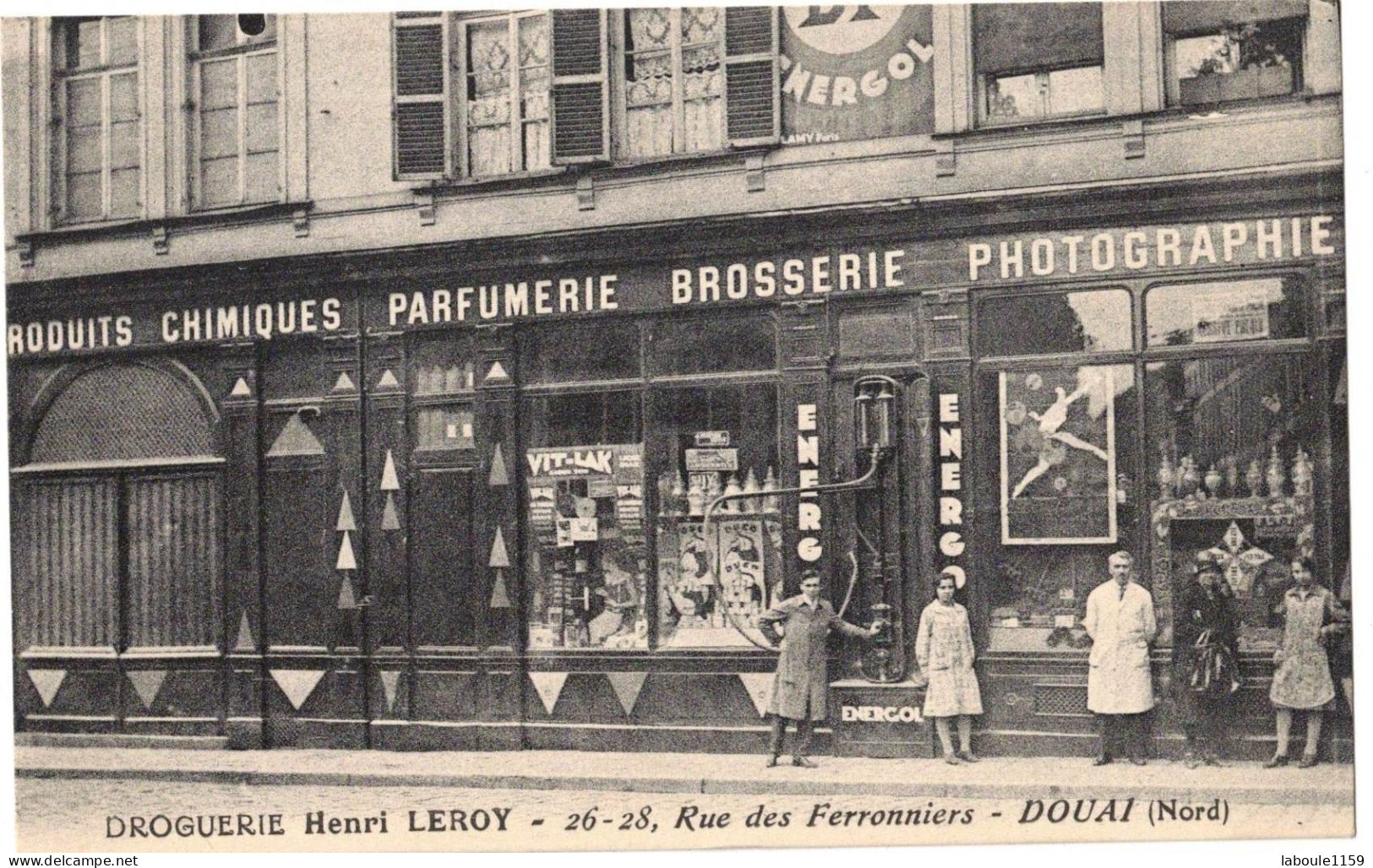 NORD DOUAI DROGUERIE HENRI LEROY RUE DES FERRONIERS DEVANTURE ANIMEE PARFUMERIE BROSSERIE  PHOTOGRAPHIE ENERGOL MEURCHIN - Auby