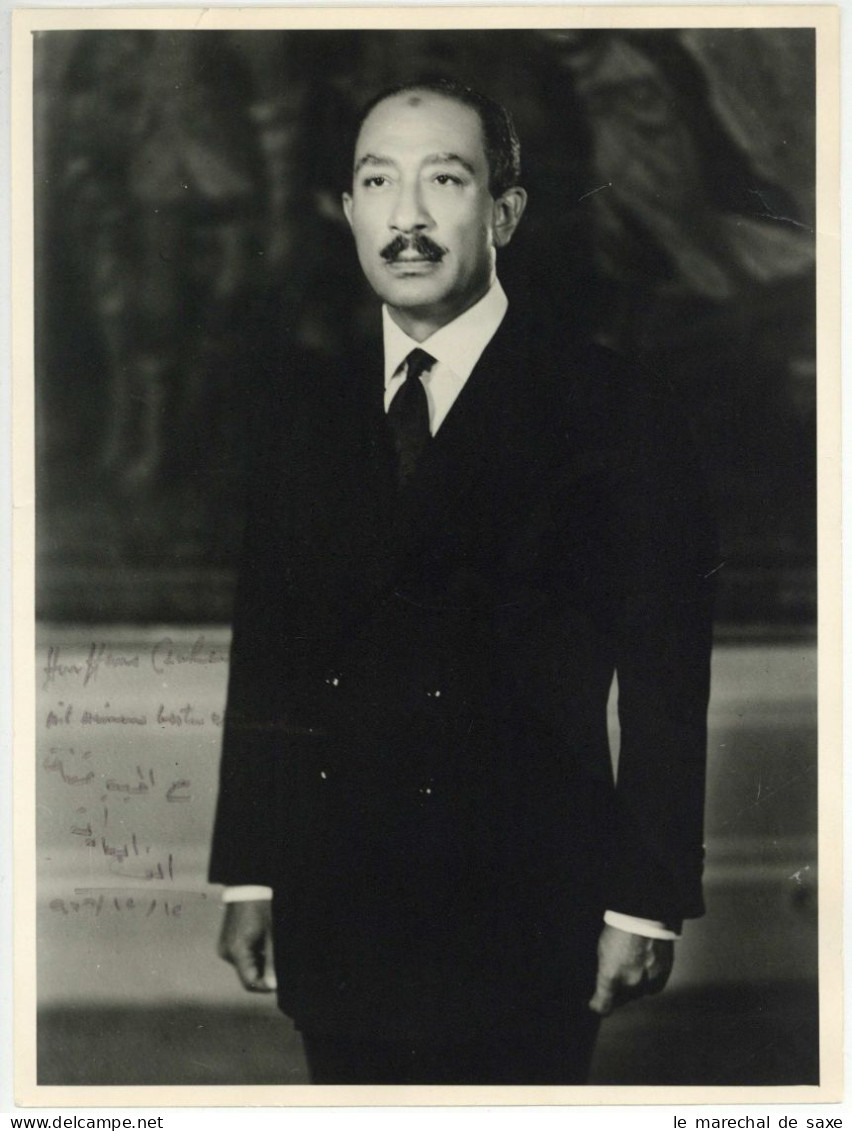 Anwar As-Sadat (1918-1981) Staatspräsident Ägypten Autograph 1976 Egypt President - Politiques & Militaires