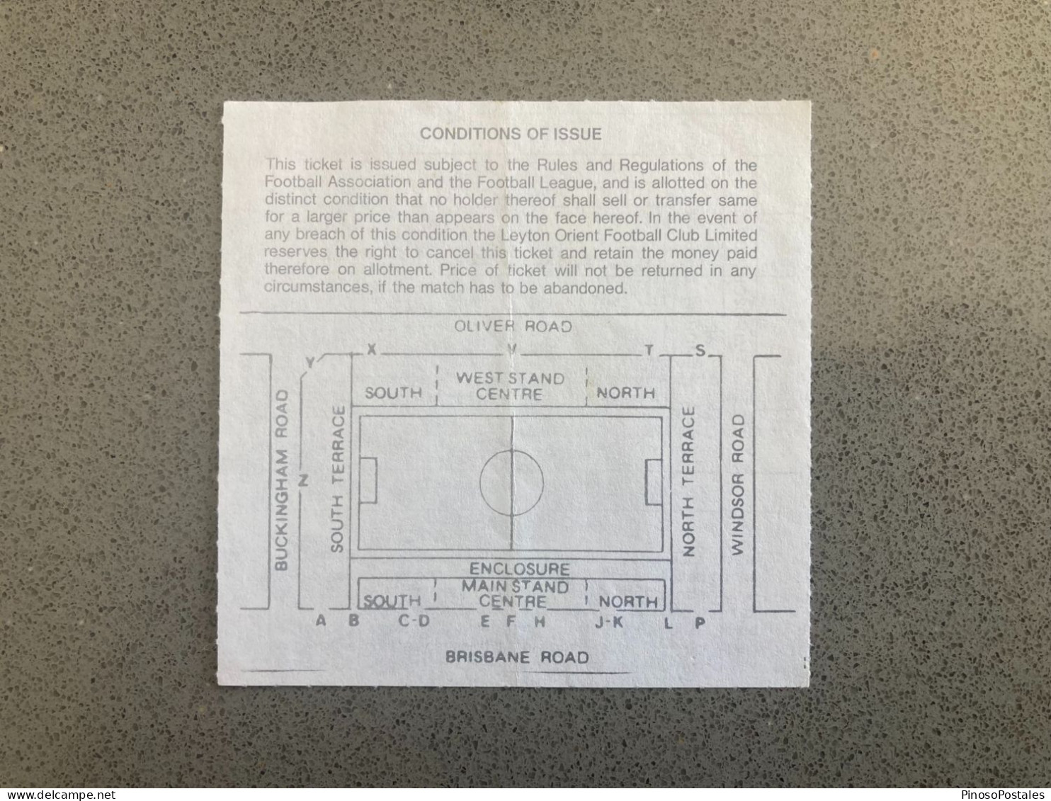 Leyton Orient V Charlton Athletic 1990-91 Match Ticket - Match Tickets