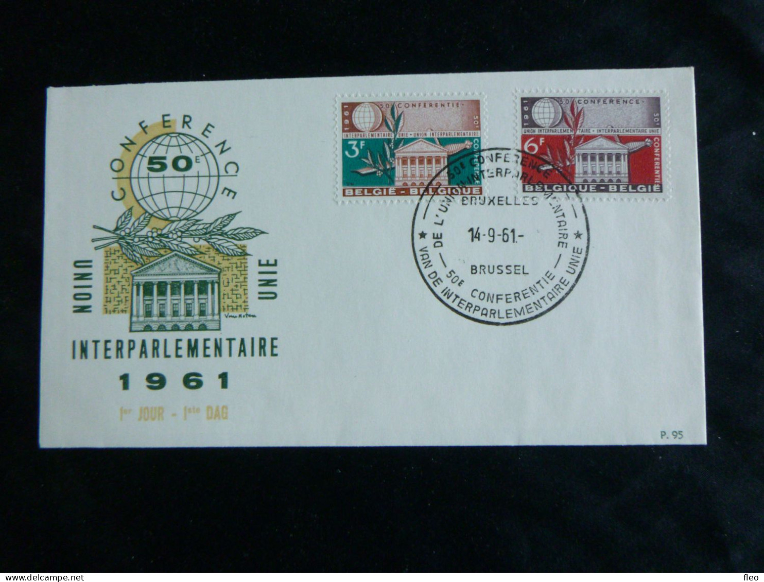 1961 1191/1192 FDC  : " Conférence Union Interparlementaire - Conferentie Interparlementaire Uniel" - 1961-1970