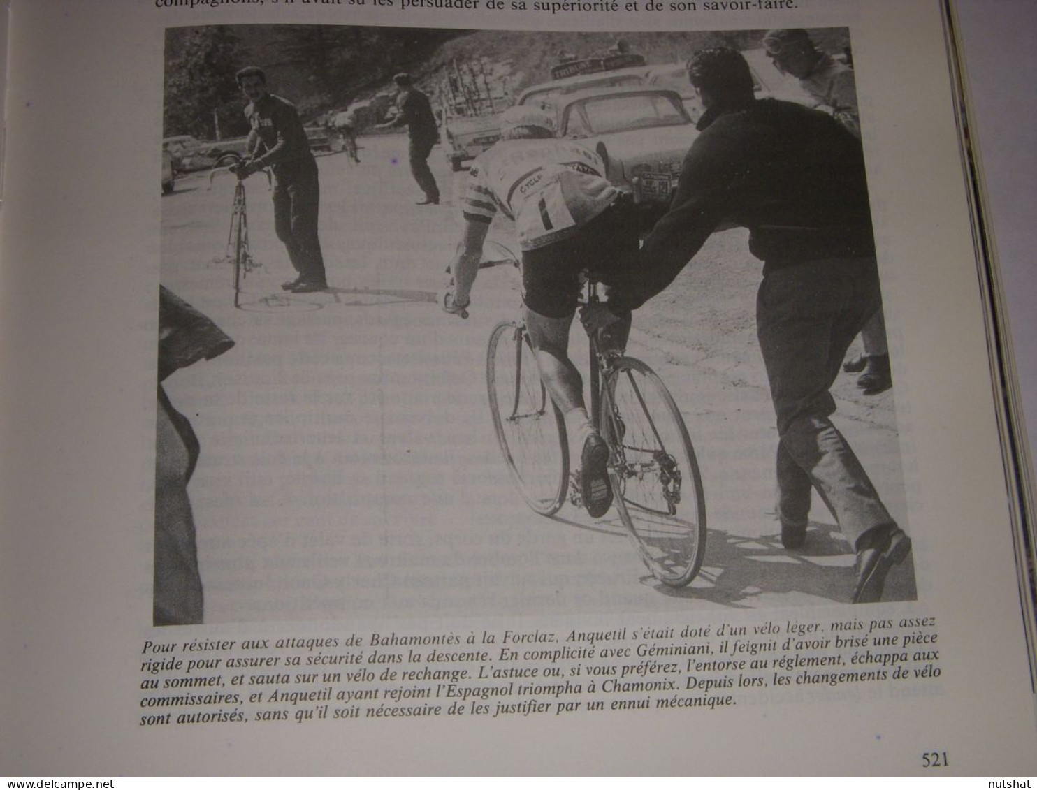 CYCLISME COUPURE LIVRE T521 TdF1963 COL De La FORCLAZ ANQUETIL CHANGE De VELO    - Sport