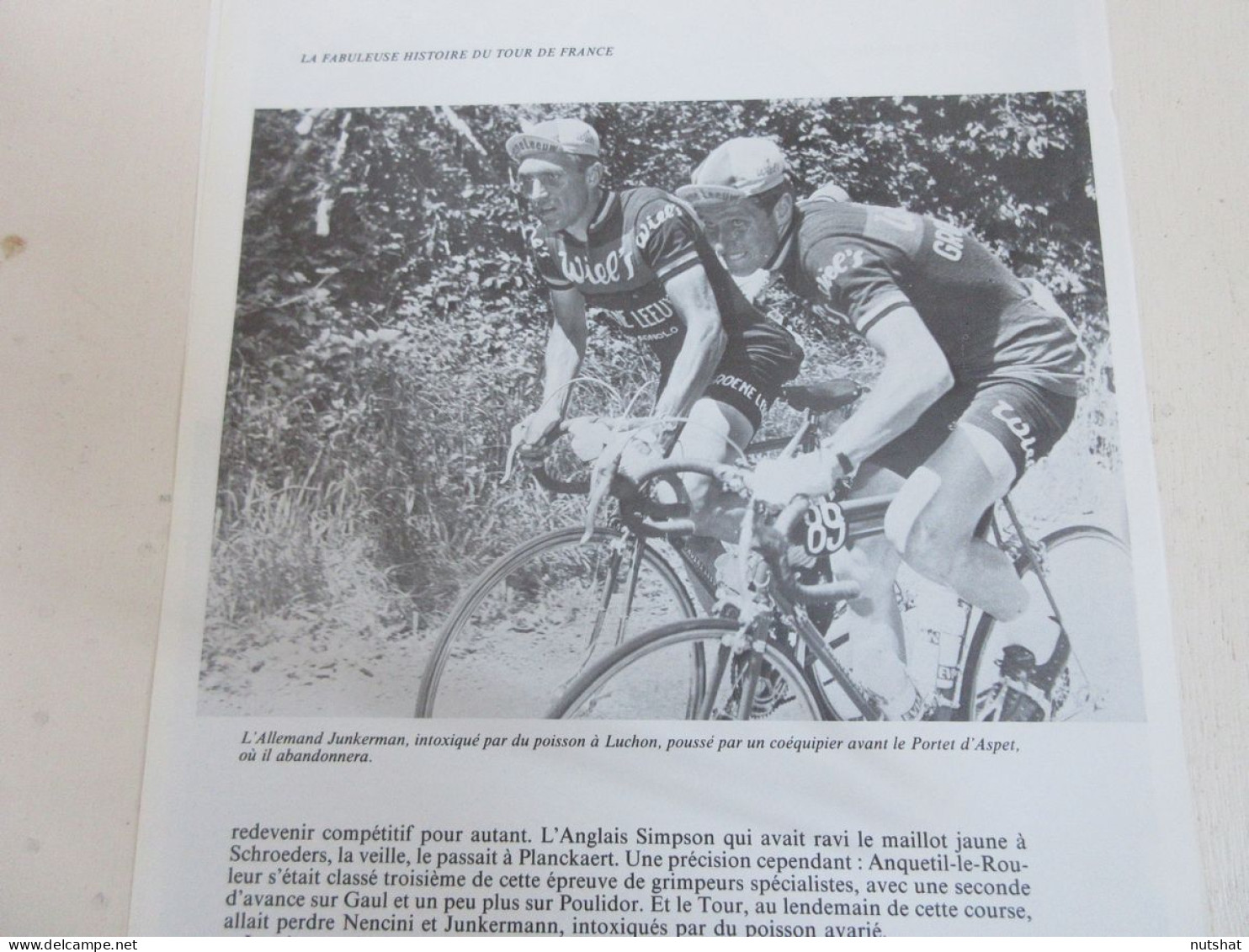 CYCLISME COUPURE LIVRE T512 TdF1962 INTOXICATION JUNKERMAN ALLEMAGNE             - Sport