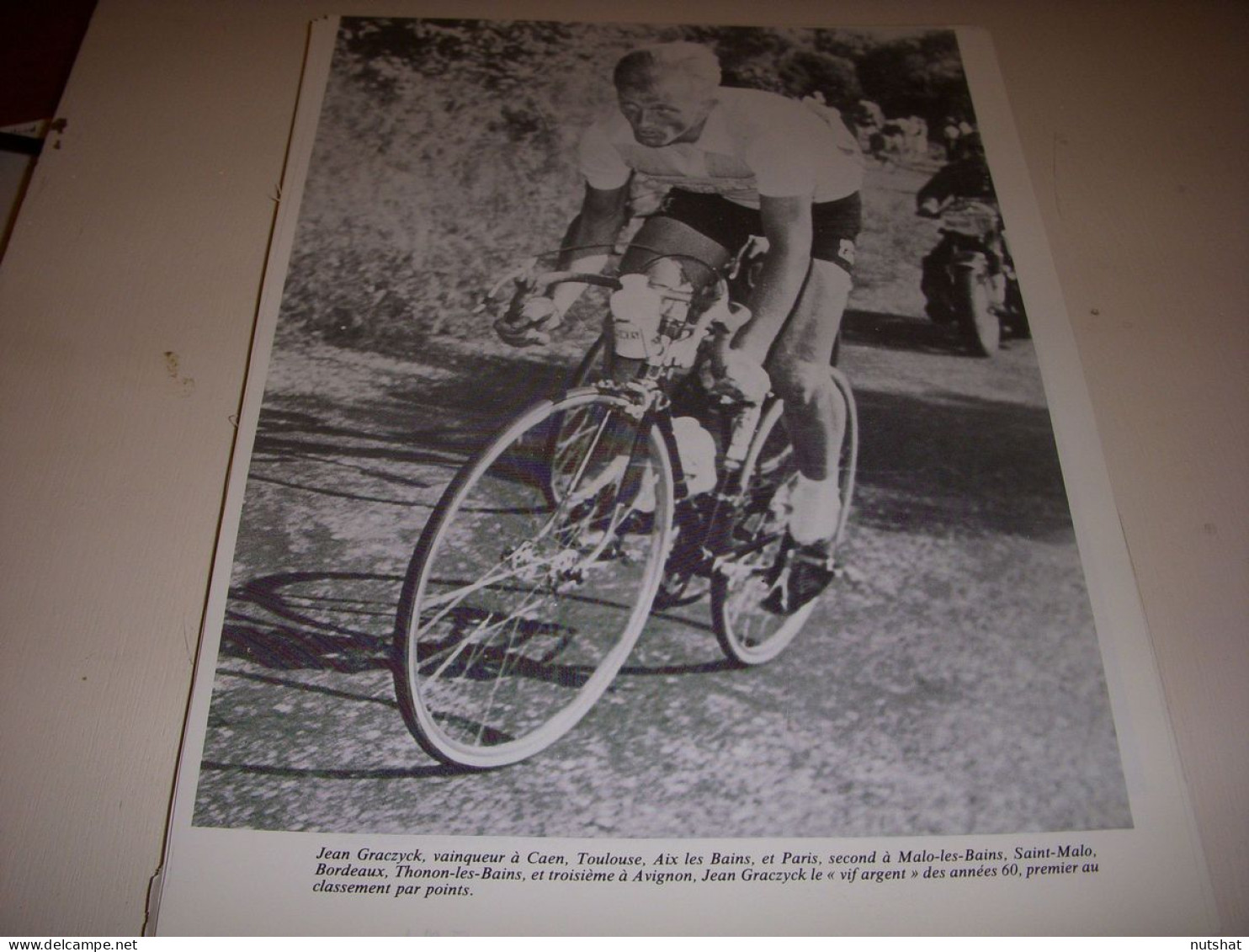 CYCLISME COUPURE LIVRE T489 TdF1960 Jean GRACZYCK MAILLOT VERT Du TOUR           - Sport