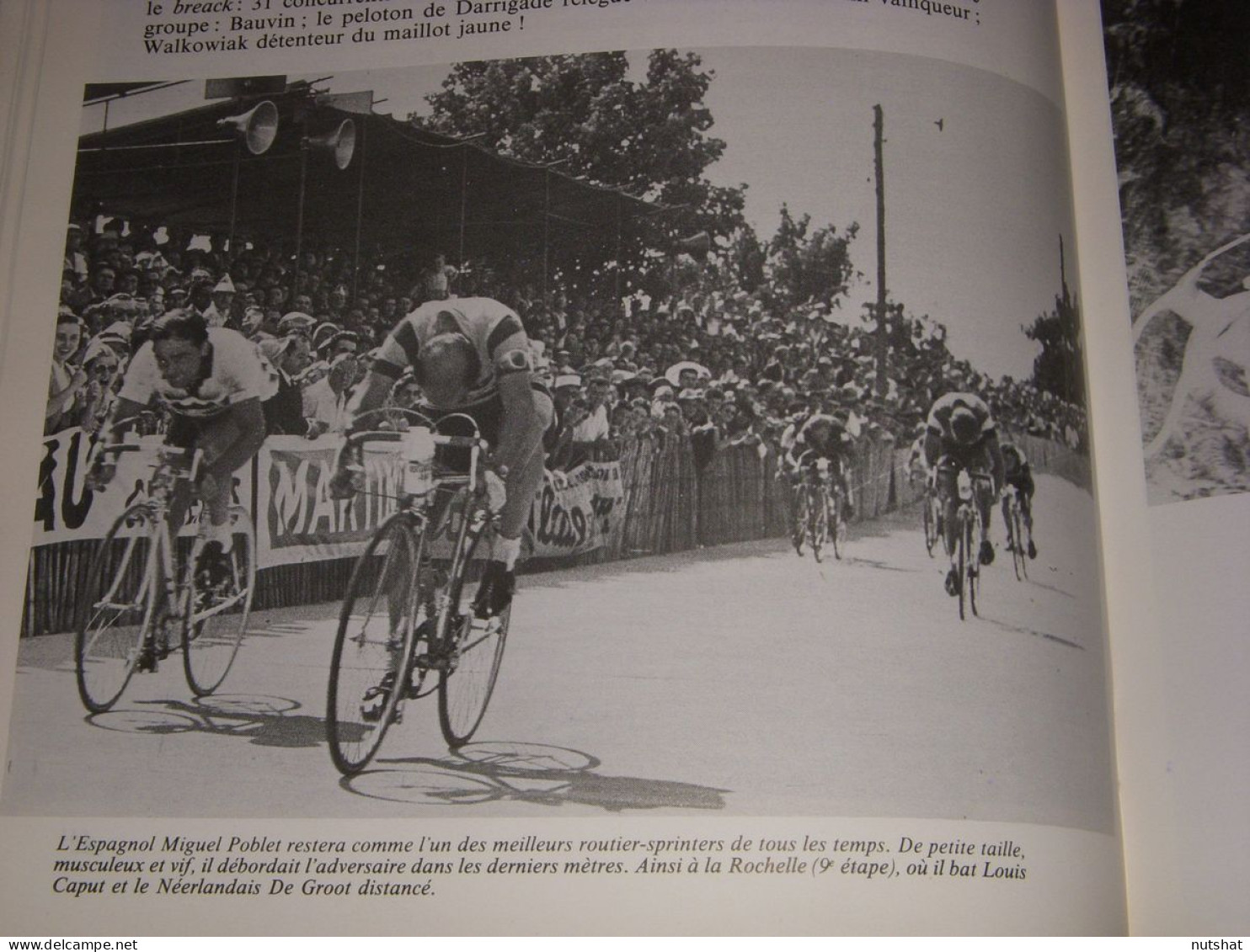 CYCLISME COUPURE LIVRE T442 TdF1956 VELODROME La ROCHELLE Miguel POBLET          - Sport