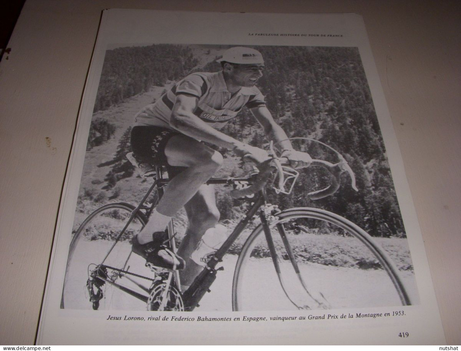 CYCLISME COUPURE LIVRE T419 TdF1953 Jesus LORONO 1er GP De La MONTAGNE           - Sport