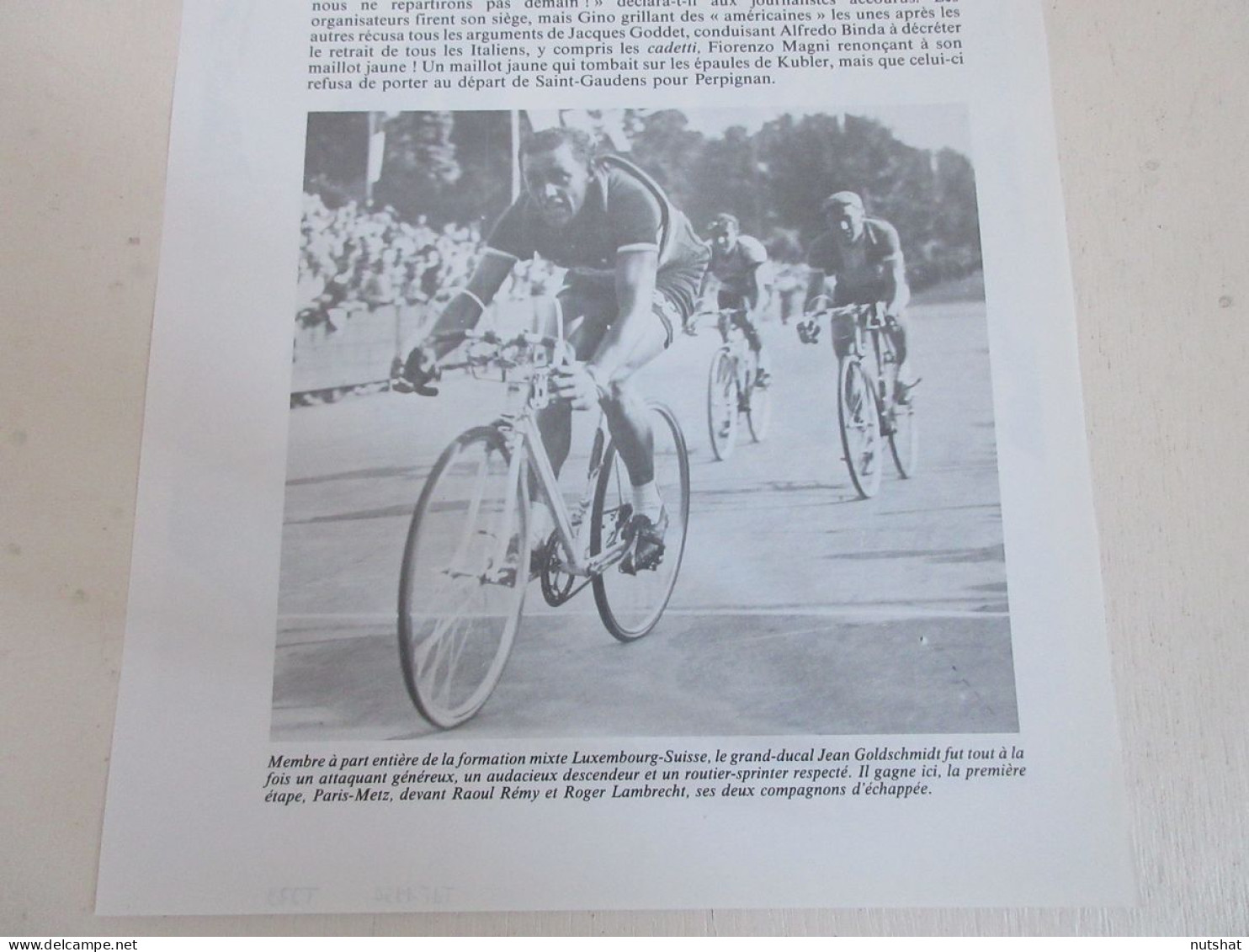 CYCLISME COUPURE LIVRE T379 TdF1950 PARIS METZ 1er GOLDSCHMIDT REMY LAMBRETCH    - Sport