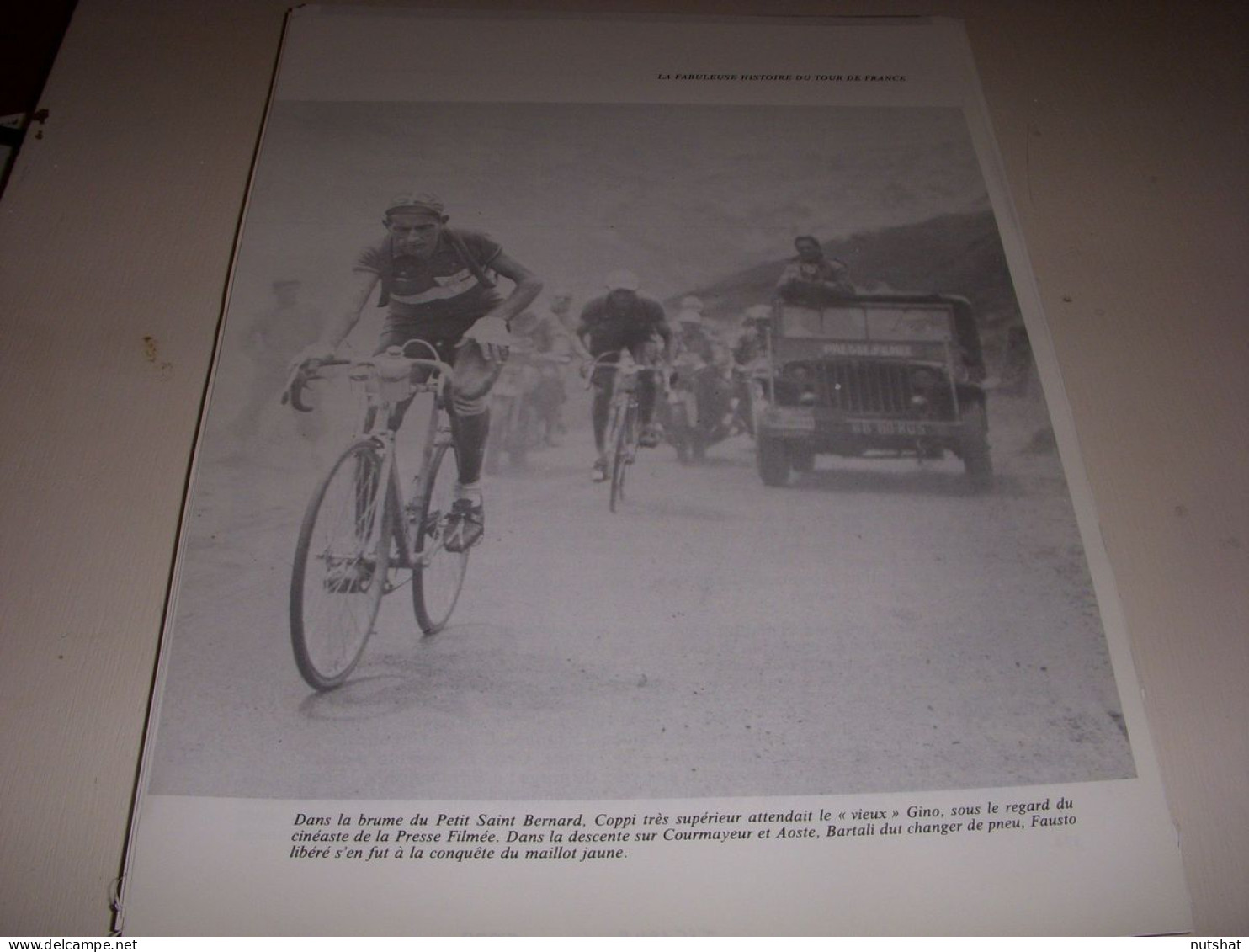 CYCLISME COUPURE LIVRE T373 TdF1949 COPPI BARTALI COL Du PETIT SAINT BERNARD     - Sport