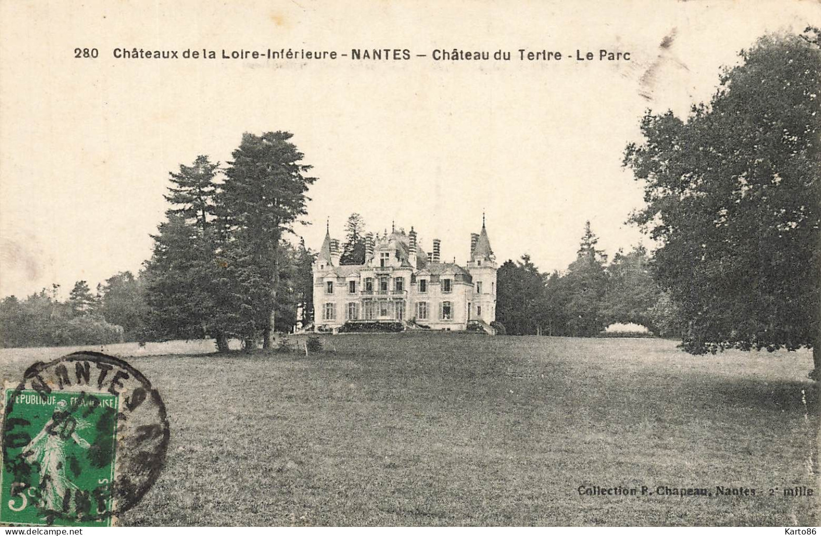 Nantes * Château Du Tertre * Le Parc * Châteaux De La Loire Inférieure N°280 - Nantes