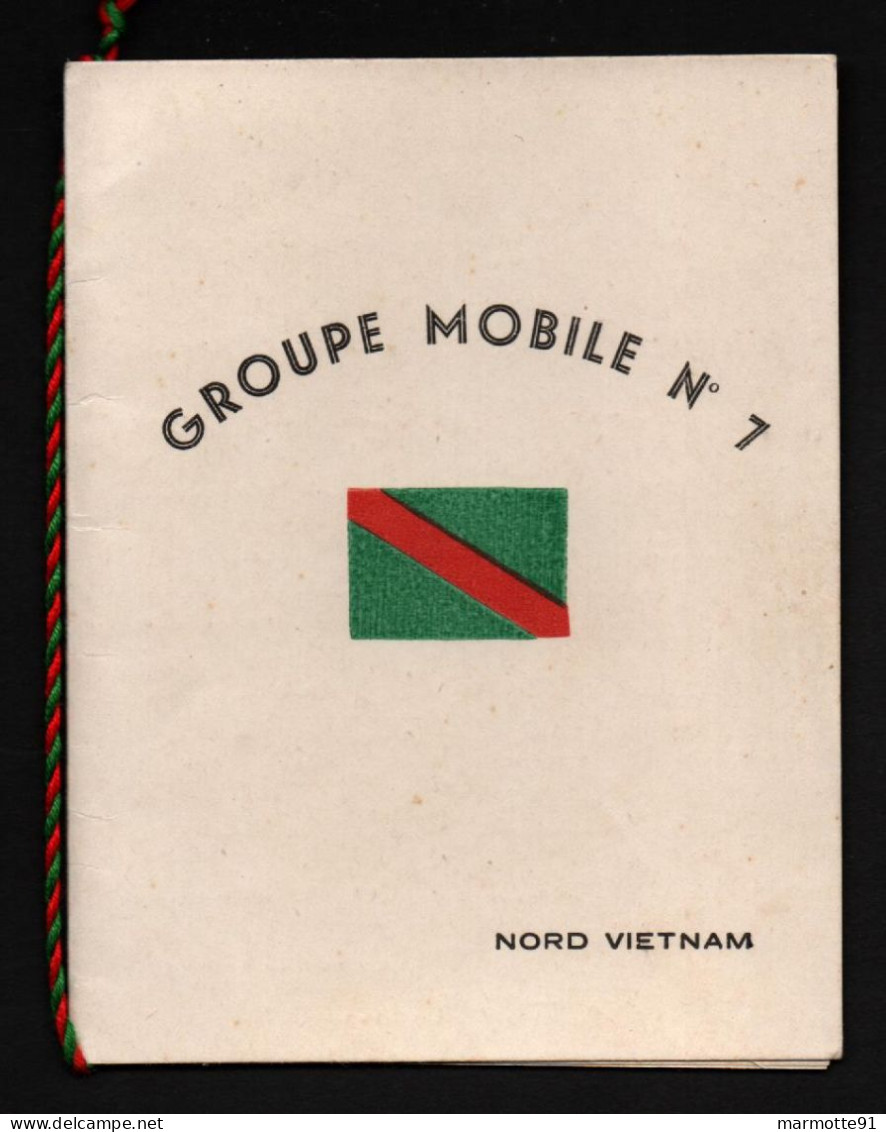 CARTE DE VOEUX GROUPE MOBILE N°7 GM7 NORD VIETNAM INDOCHINE  INDOCHINA - Dokumente