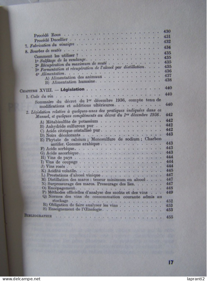 MANUEL PRATIQUE DE VINIFICATION ET DE CONSERVATION DES VINS.