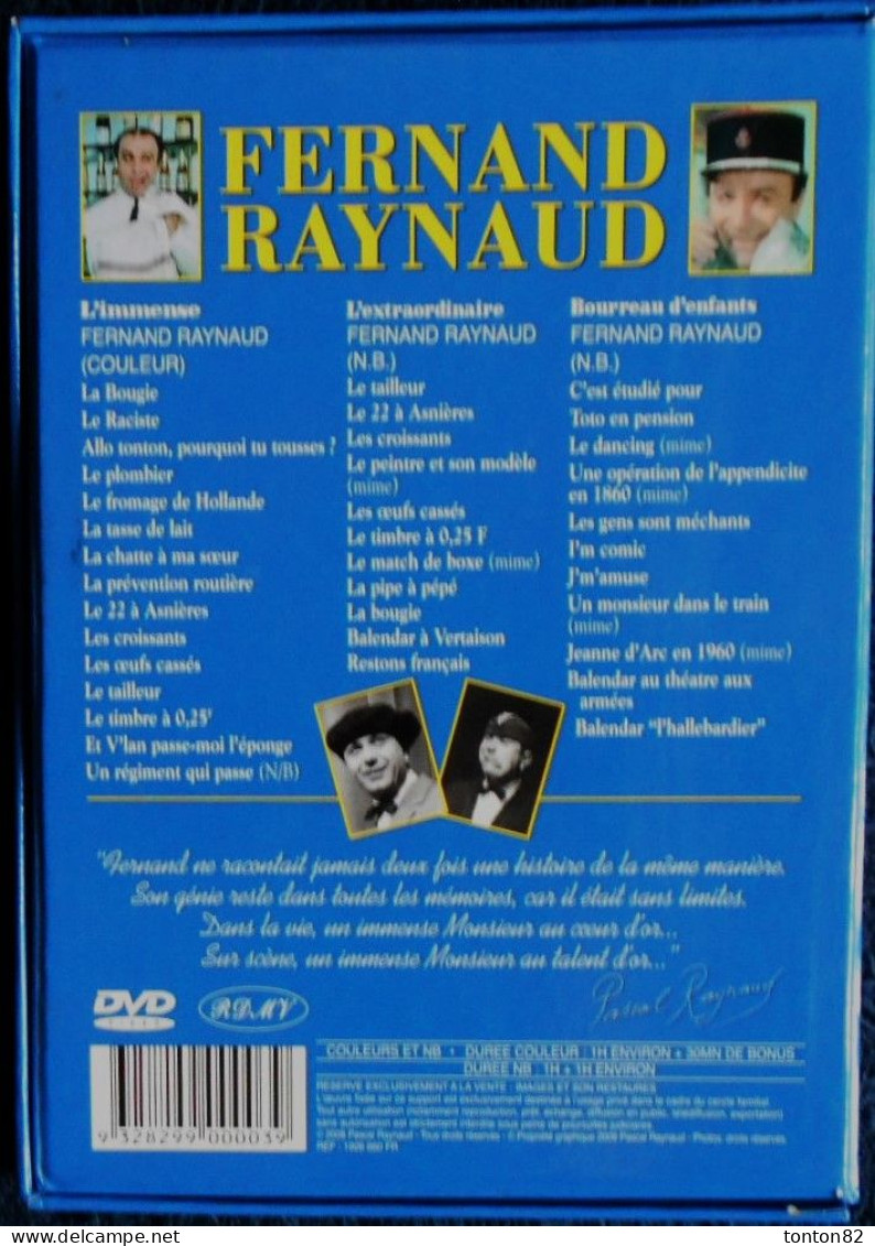 Fernand Raynaud - Coffret De 3 DVD - + Un Livret  - ( 3 Heures 30 De Spectacle ) . - Comédie