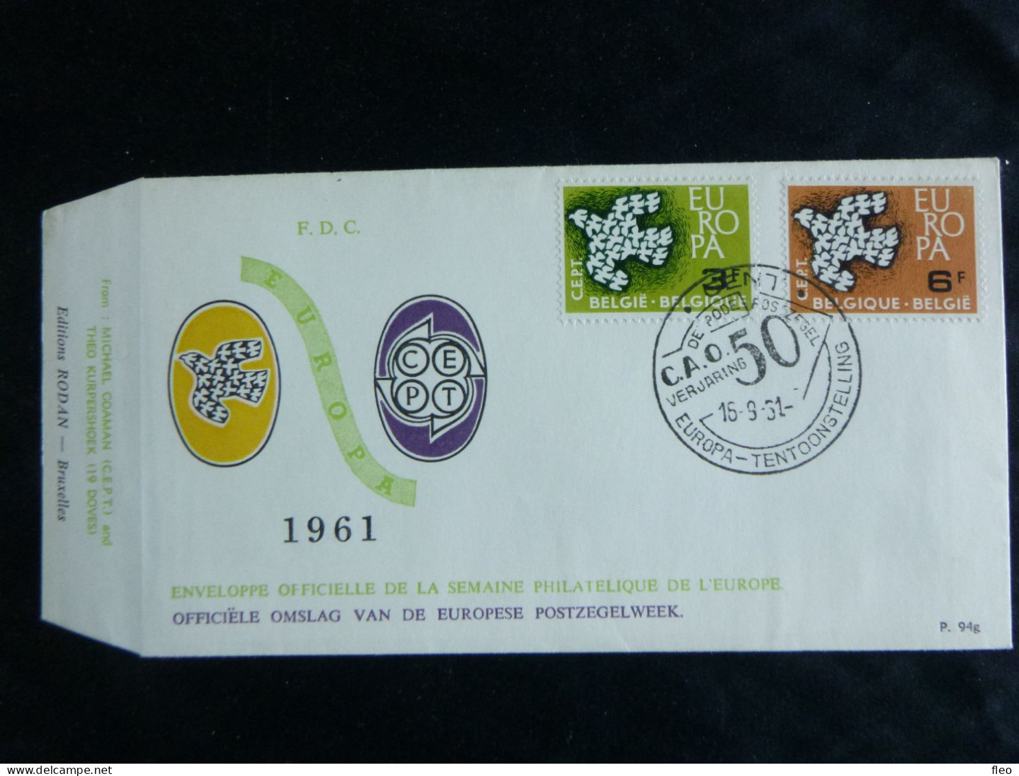 1961 1193/1194 FDC ( Gent ) : " EUROPA 61 " - 1961-1970