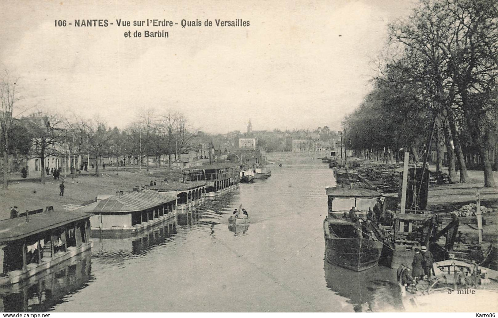 Nantes * Vue Sur L'erdre * Quai De Versailles Et De Barbin * Péniche Bateau Lavoir - Nantes