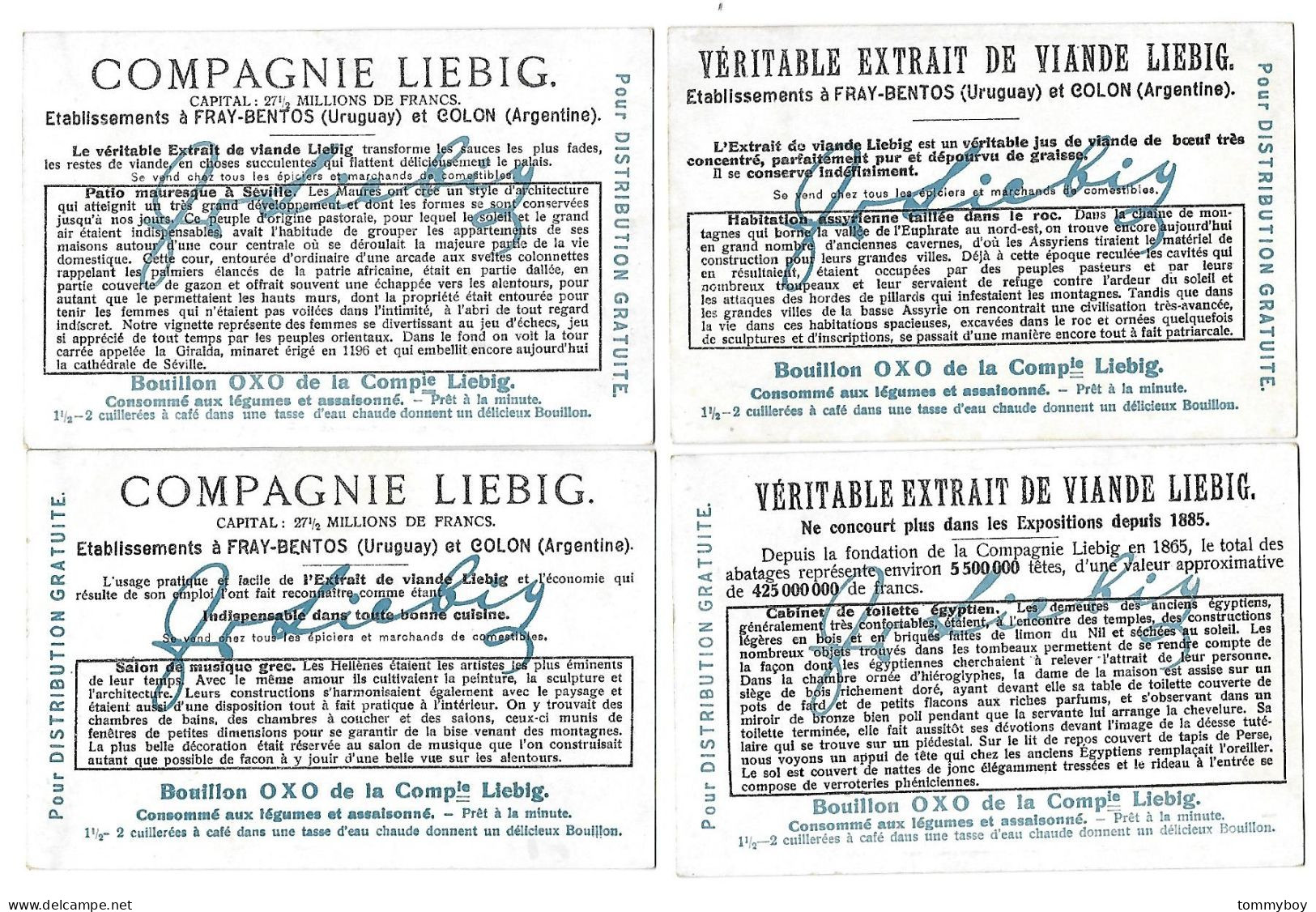 S 875, Liebig 6 Cards, Habitations Dans L'antiquité (ref B23) - Liebig