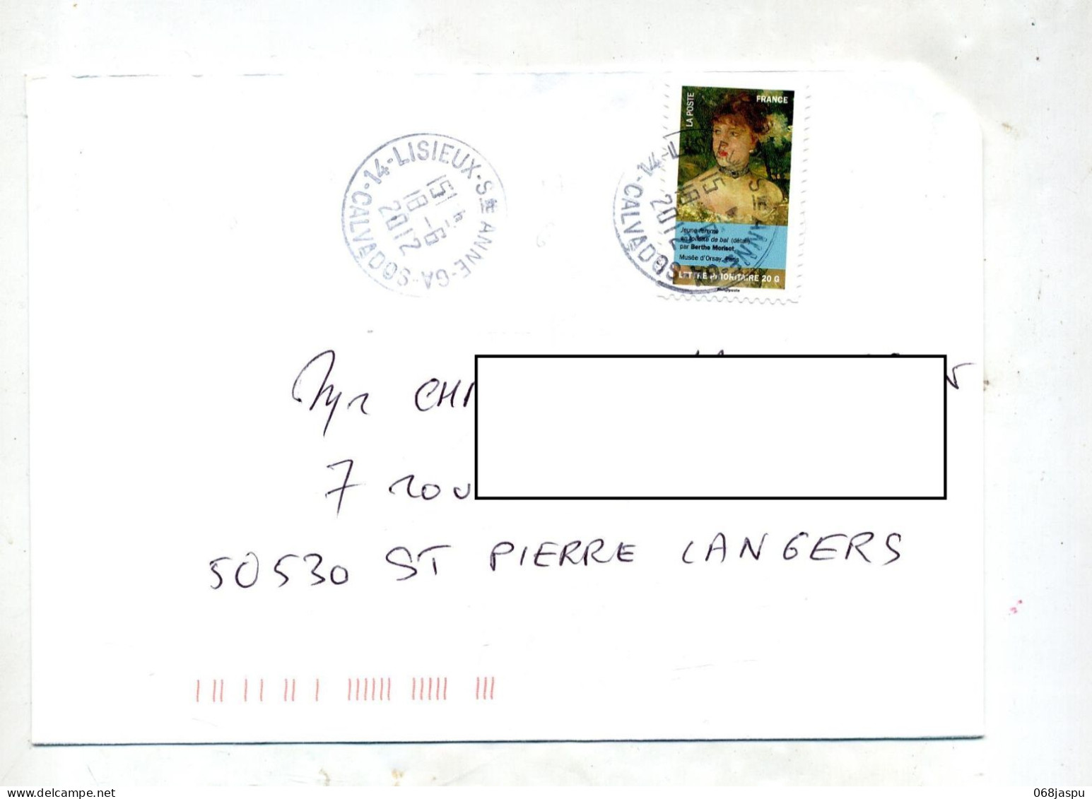 Lettre Cachet Lisieux Annexe GA - Manual Postmarks