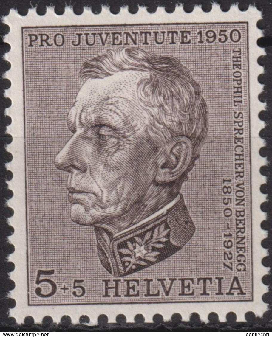 1950 Schweiz Pro Juventute ** Mi:CH 550, Yt:CH 502, Zum:CH J133, Theophil Sprecher Von Bernegg - Unused Stamps