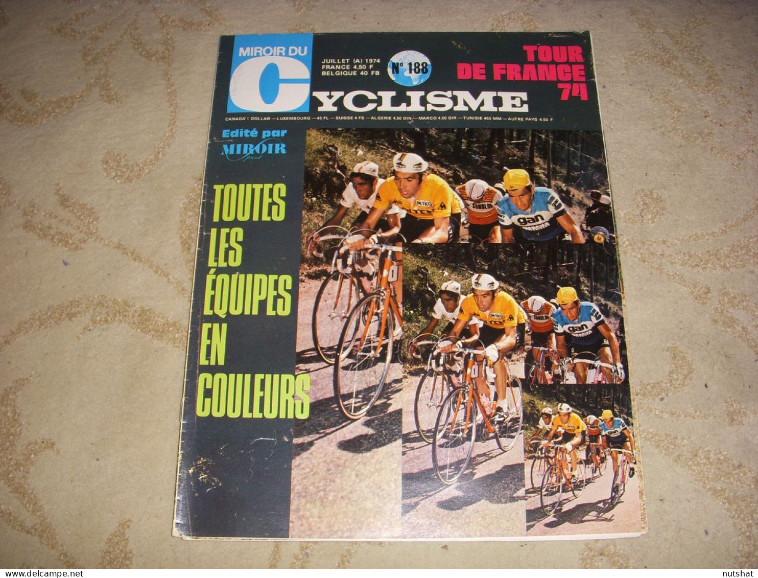 MIROIR Du CYCLISME 188 07.1974 AVT TOUR EQUIPES COULEURS CHPT FRANCE TALBOURDET - Sport