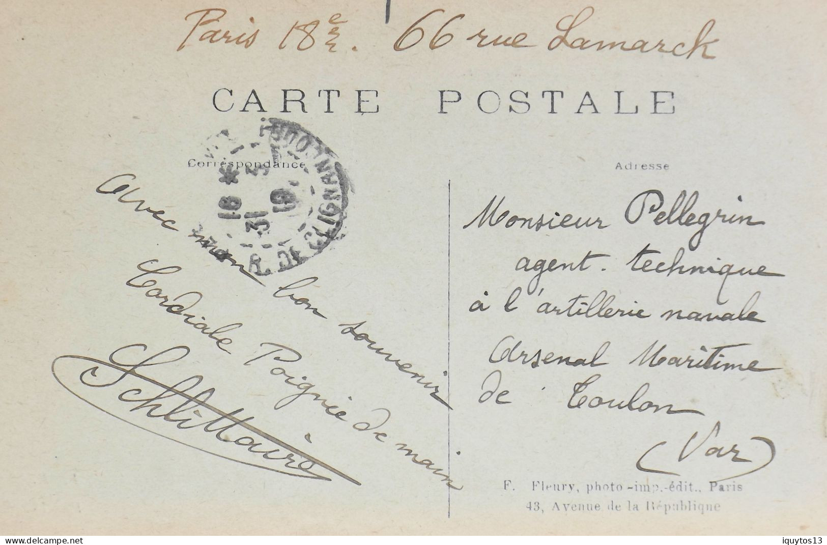 CPA. [75] > TOUT PARIS > N°145 Bis - (pas Vue) - LA MAIRIE Pl. ARMAND CARREL (XIXe Arrt.) - 1919 - Coll. F. Fleury - TBE - Arrondissement: 19