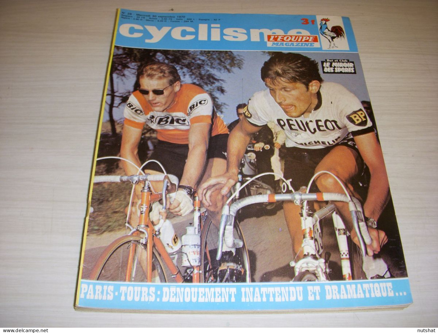 CYCLISME MAG 028 09.1970 JANSSEN TSCHAN VAN LOOY BORDEAUX PARIS - Sport