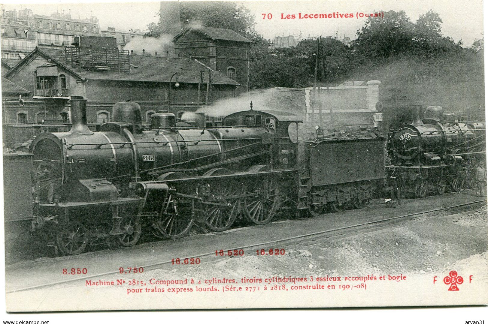 LES LOCOMOTIVES -   O U E ST   -  N° 2 815  =====================> REMISE Et PORT GRATUIT POSSIBLES    - - Trains