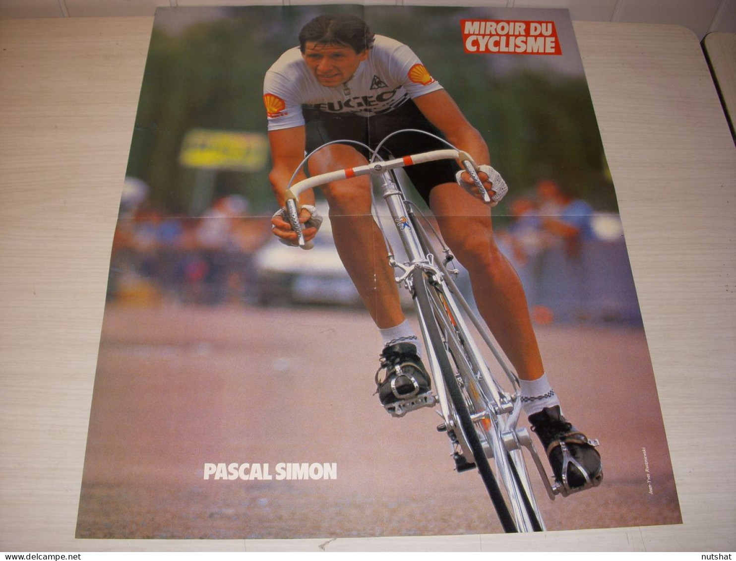 CYCLISME MC344 POSTER SIMON PEUGEOT ENCYCLOPEDIE De VANDI A VAN HAUWAERT  - Sport