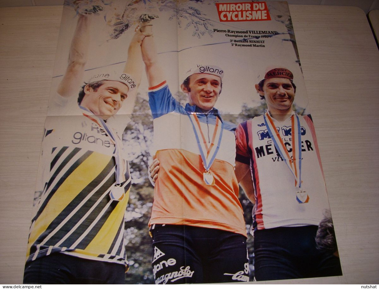 CYCLISME MC286 POSTER VILLEMIANE HINAULT MARTIN ENCYCLOPEDIE REBOUL-REGENT  - Sport