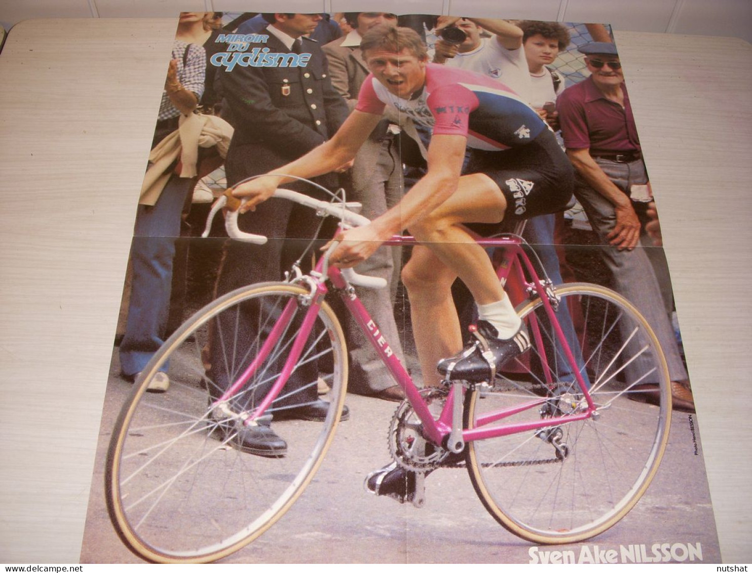 CYCLISME MC278 POSTER NILSSON MERCIER ENCYCLOPEDIE De POTTGENS A PRA LOUP  - Sport