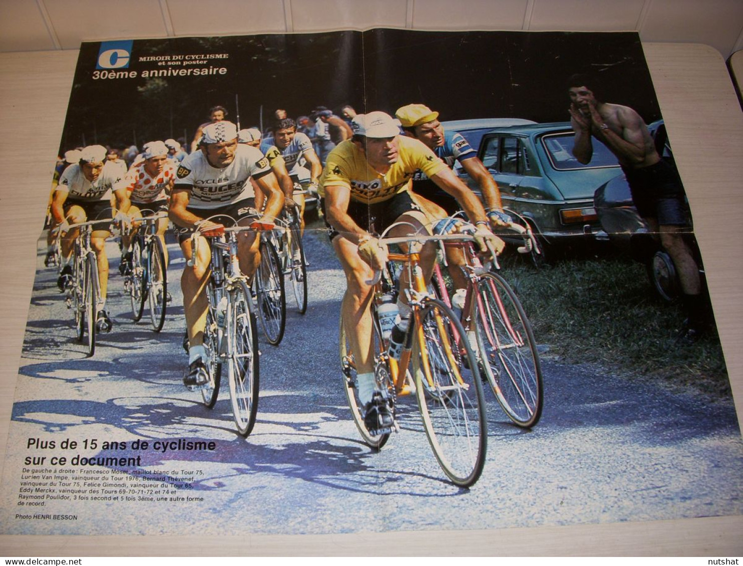 CYCLISME MC222 POSTER THEVENET MERCKX POULIDOR GIMONDI ENCYCLOPEDIE A A Z LOUYE - Sport