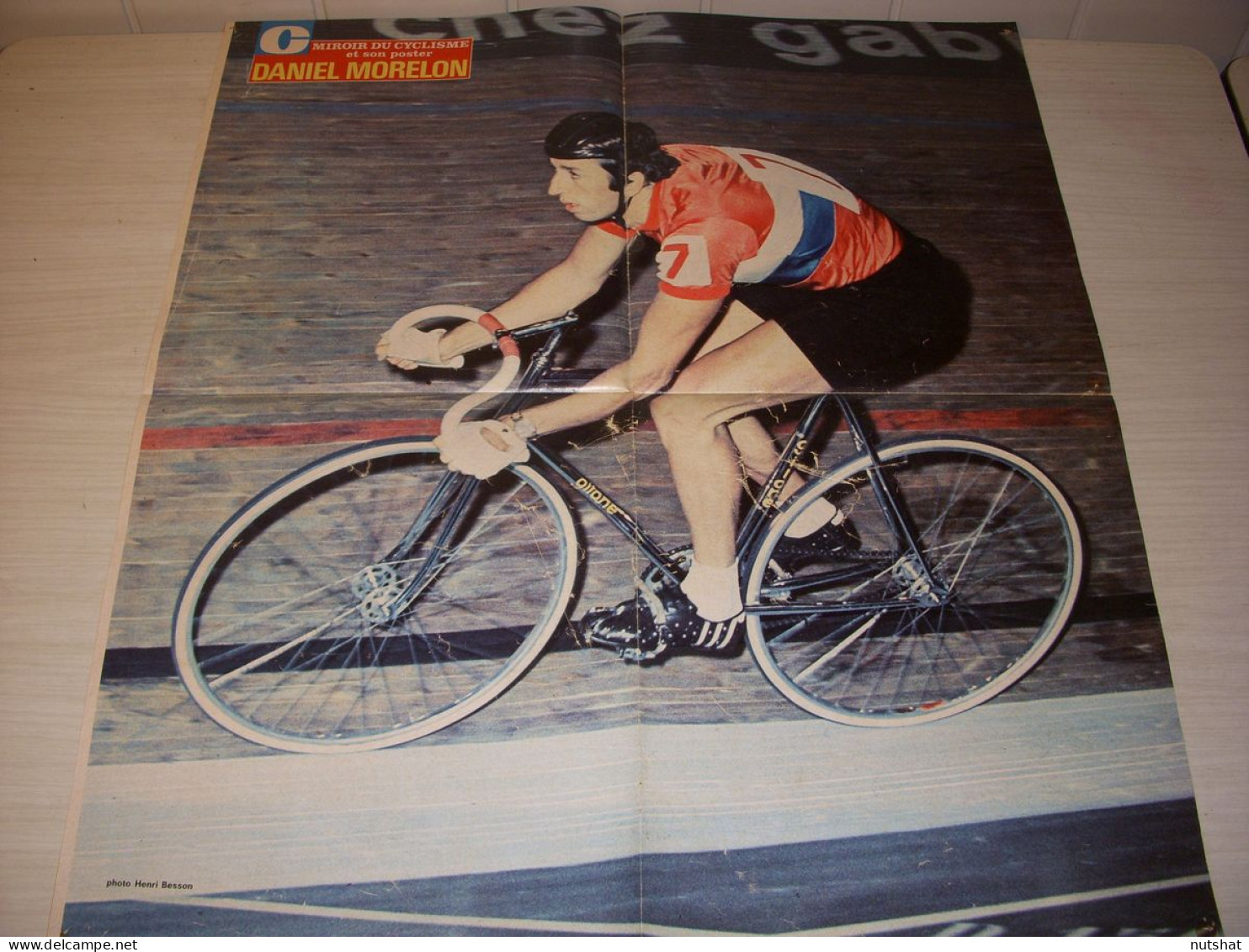 CYCLISME MC210 POSTER Daniel MORELON FRANCE ENCYCLOPEDIE A A Z KURMAN A LAMPERT  - Sport