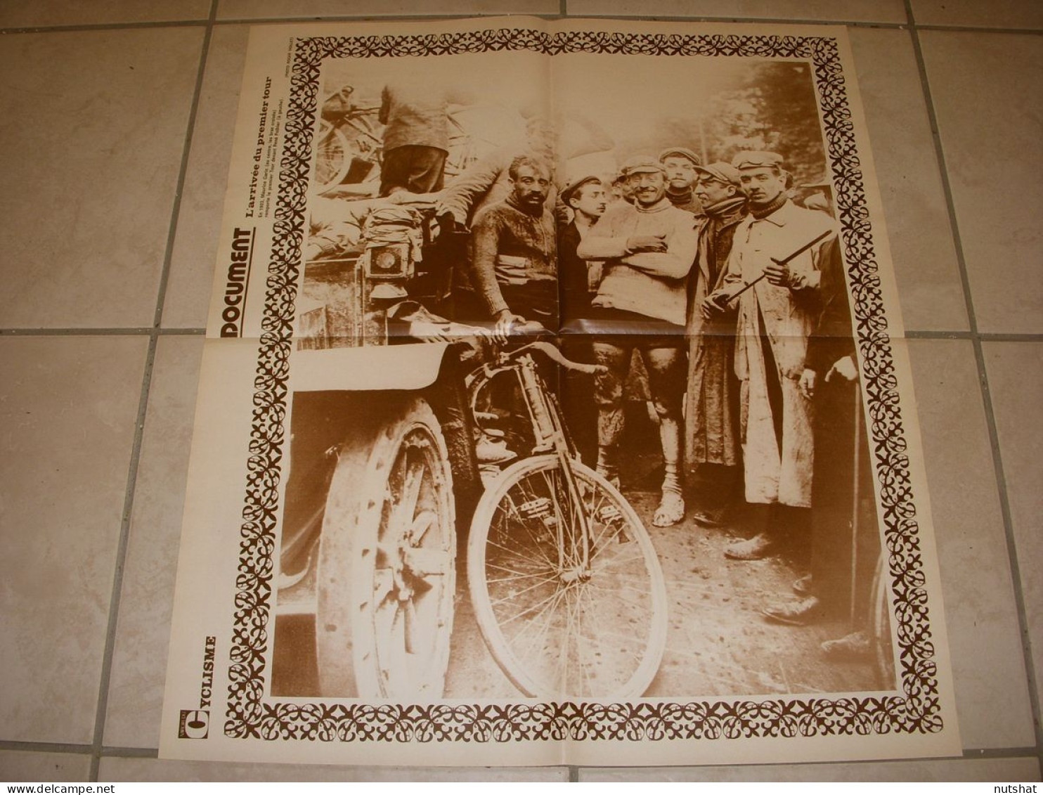 CYCLISME MC156 POSTER ARRIVEE 1er TOUR GARIN ENCYCLOPEDIE A A Z BEGHETTO A BISS - Sport