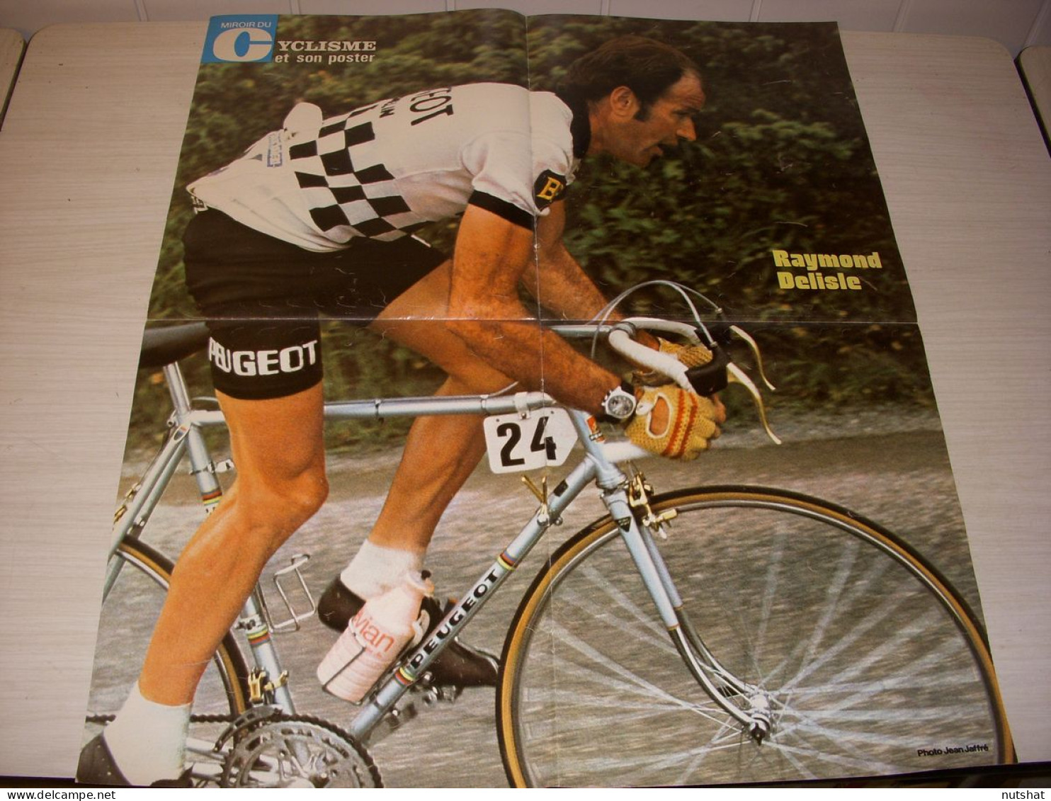 CYCLISME MC198 POSTER DELISLE PEUGEOT BP ENCYCLOPEDIE A A Z HAESELDONCK A HEBB  - Sport