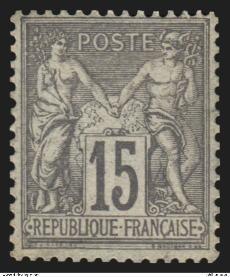 N°66, Sage 15c Gris, Type I, Neuf * Quasi ** - TB - 1876-1878 Sage (Tipo I)