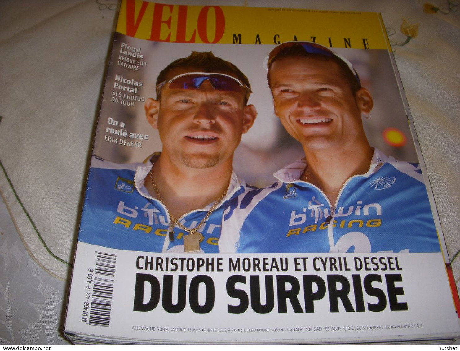 VELO MAG 434 09.2006 Ch MOREAU DESSEL Floyd LANDIS Nicolas PORTAL Erik DEKKER - Sport