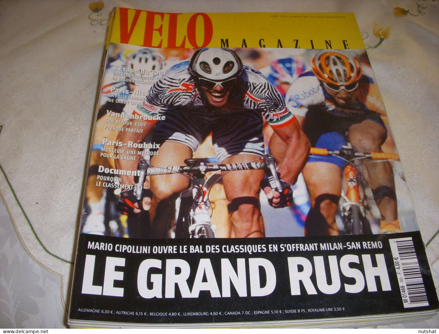 VELO MAG 385 04.2002 VANDENBROUCKE CIPOLLINI MUSEEUW PARISNICE CASAR Van PETEGEM - Sport