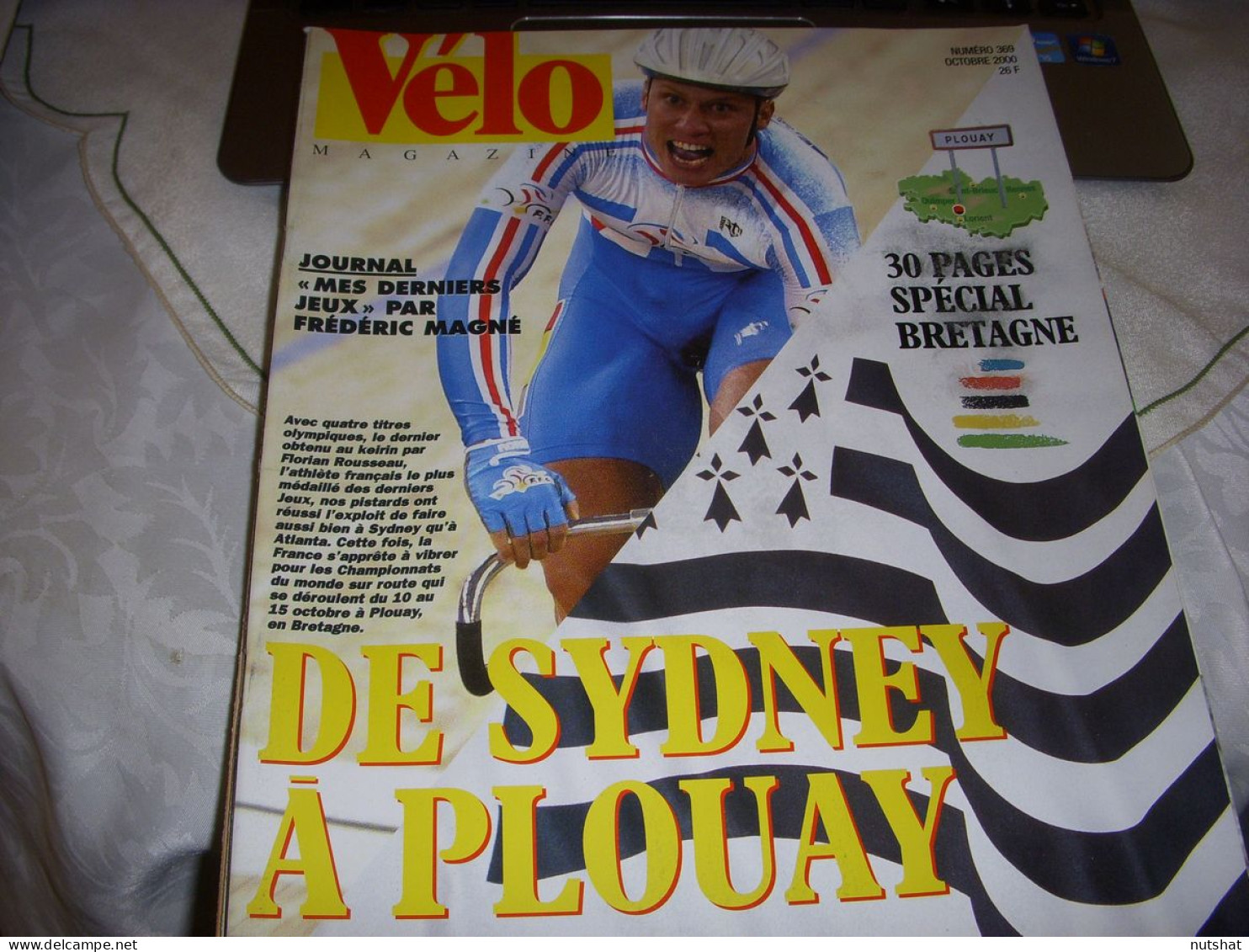 VELO MAG 369 10.2000 JO SYDNEY ROUSSEAU CHPT MONDE 30 PAGES SPECIAL BRETAGNE - Sport